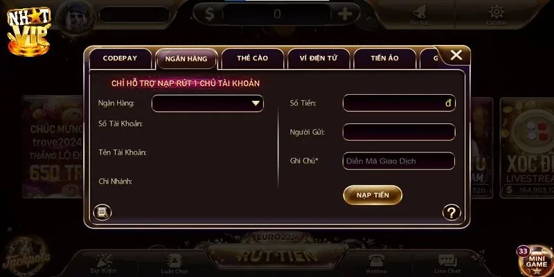 Nhatvip - Link đăng ký và tải app Nhat vip PC & Mobile Hoàn tất thủ tục nạp tiền